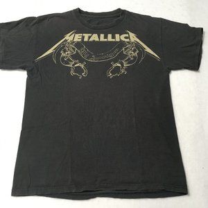 #L Vintage Metallica My Apocalypse 100% Cotton Men's Black T-Shirt Double Stitch